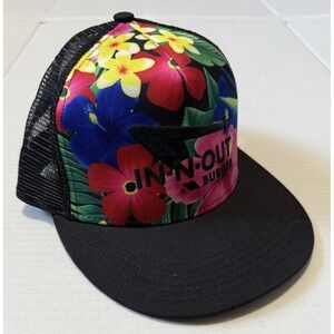 IN-N-OUT BURGER -‎  Men's Women's Hawaiian Floral Adjustable Trucker Hat Cap